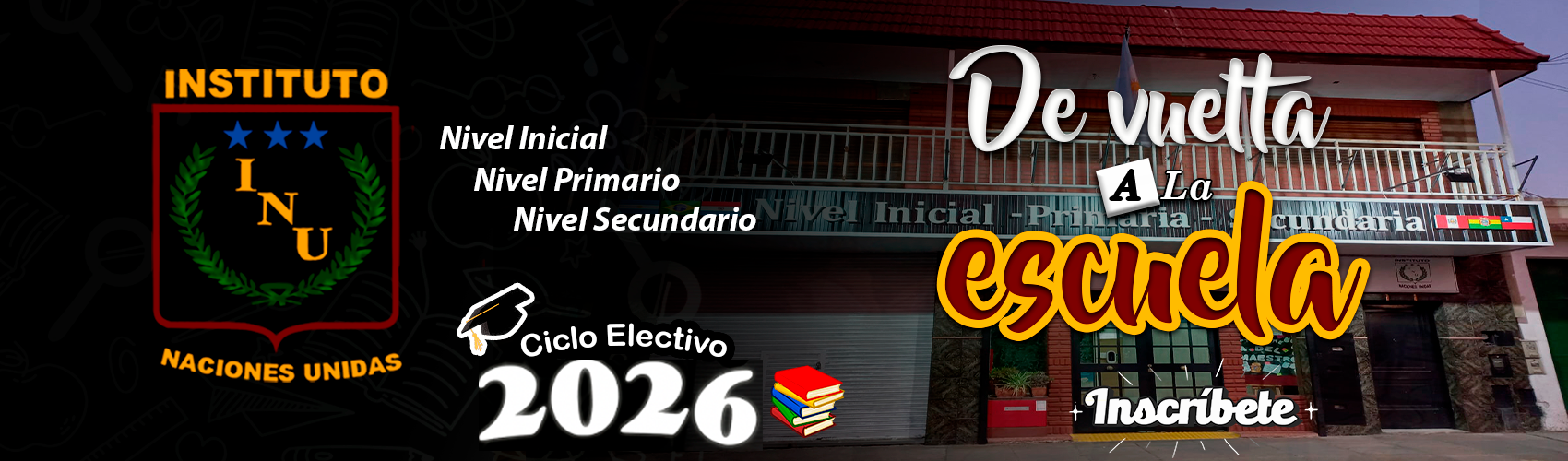 Banner de inscripción escolar