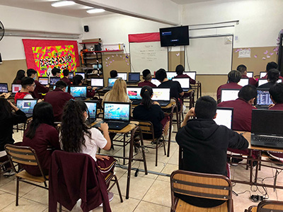 Estudiantes en clase